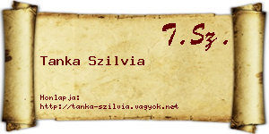 Tanka Szilvia névjegykártya