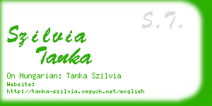 szilvia tanka business card